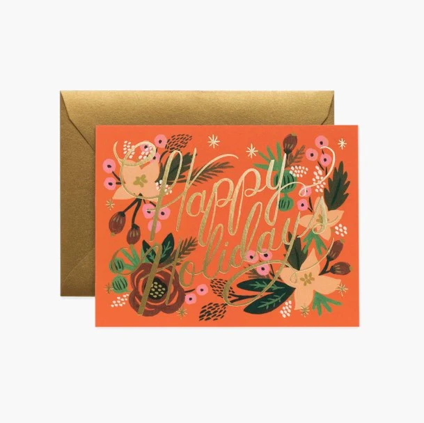 Poinsettia Holiday Cards ( Boxed Set of 8)