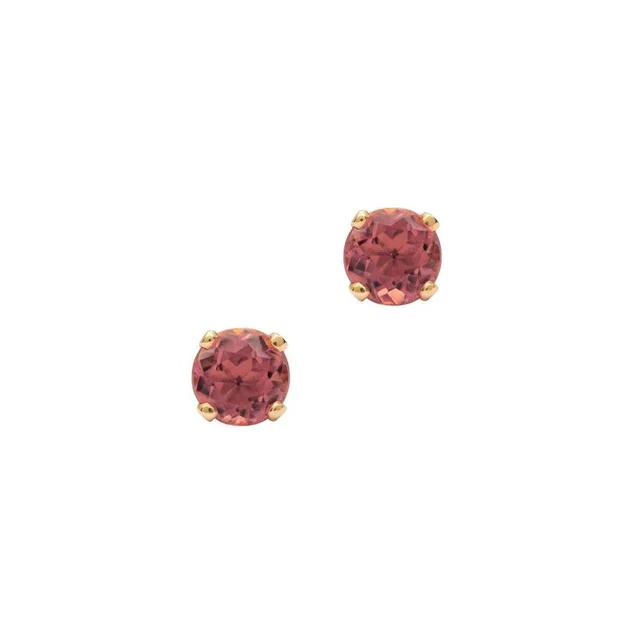 2.3mm Birthstone 14K Gold Earring Studs - Image 10