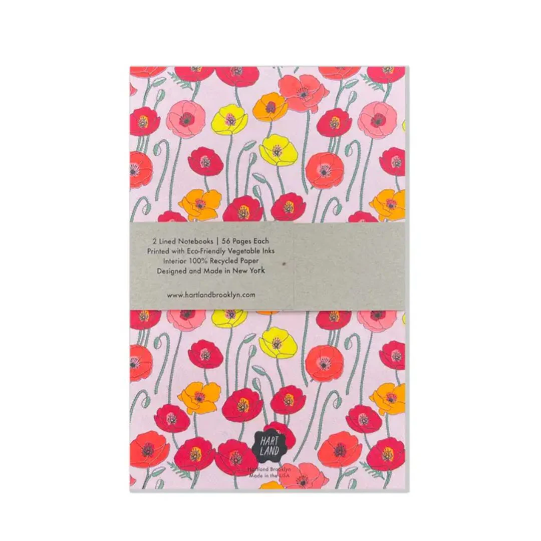 2 Pack Tiny Floral and Poppy Notebook Set - Image 2