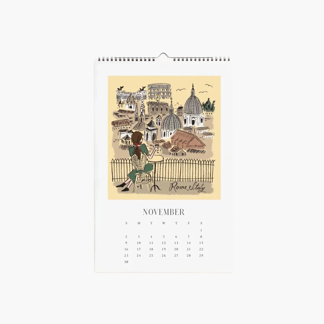 2025 Travel Sketchbook Wall Calendar - Image 2