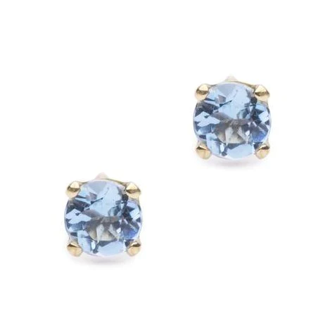 3.5mm Birthstone 14K Gold Earring Studs - Image 6