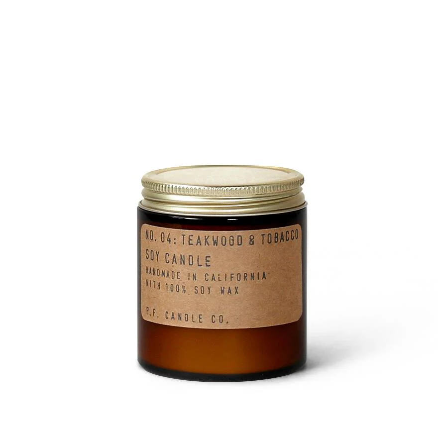 3.5oz Classic Mini Soy Candle (Teakwood + Tobacco)