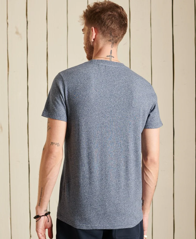 Vintage Logo Embroidered T-Shirt (Frosted Navy Grit) - Image 3