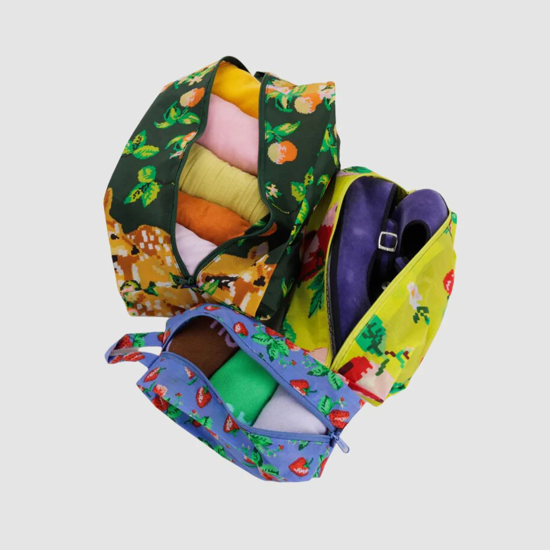 3D Travel Zip Set (Needlepoint Fruit) - Image 2