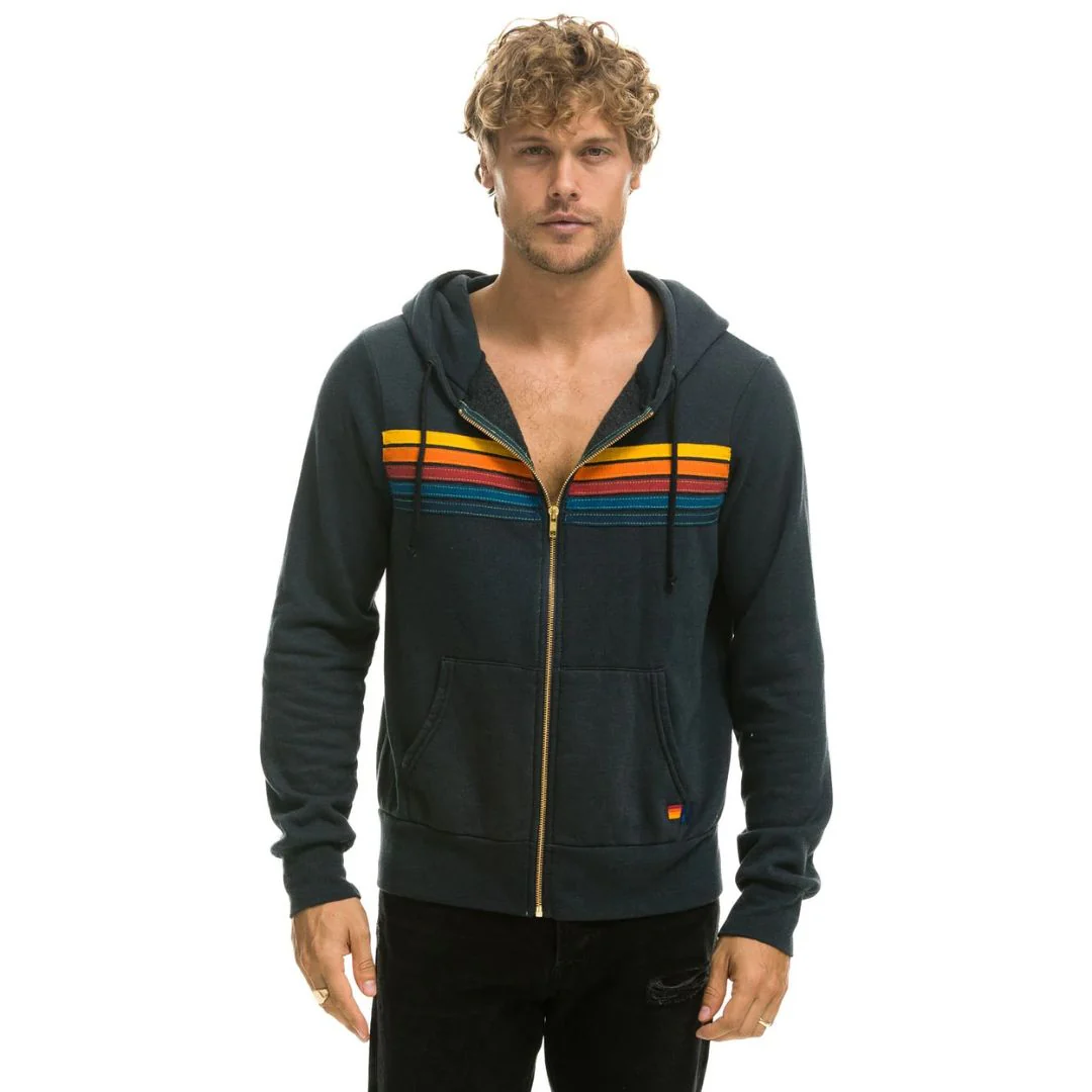 5 Stripe Zip Hoodie - Image 4