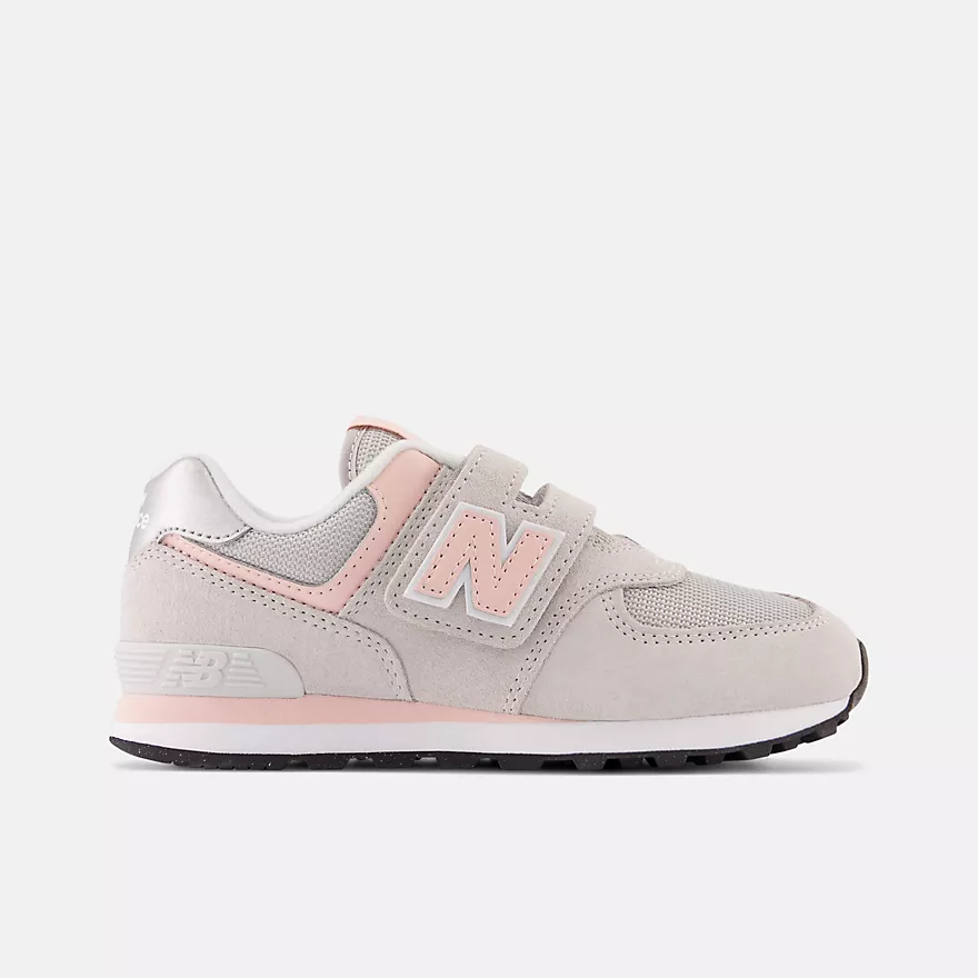 574 Core Hook & Loop Sneaker (Rain Cloud + Pink Haze)