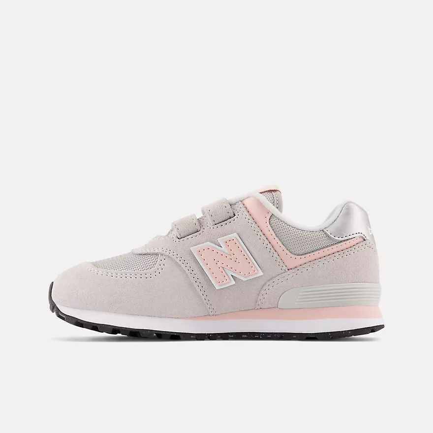 574 Core Hook & Loop Sneaker (Rain Cloud + Pink Haze) - Image 3