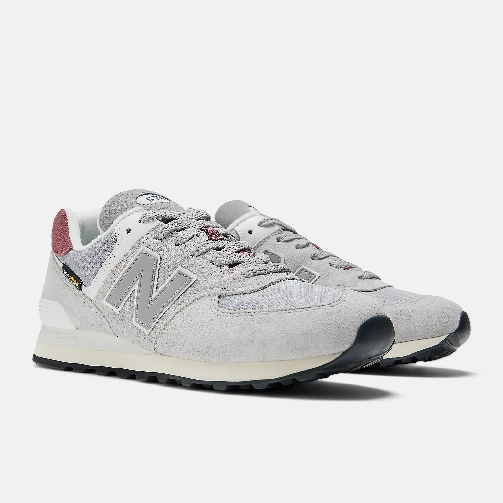 574 Sneaker (Grey + Burgundy) - Image 2
