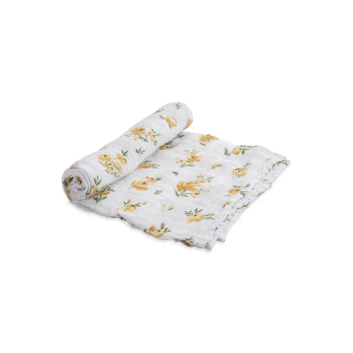 Cotton Muslin Quilt (Yellow Rose) - Image 2