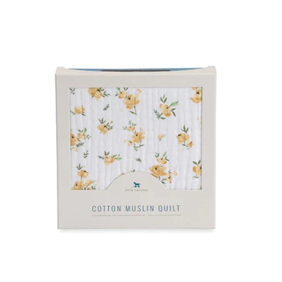 Cotton Muslin Quilt (Yellow Rose) - Image 3