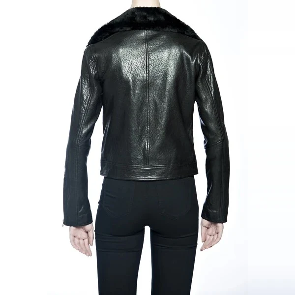 Nina Leather Jacket (Black) - Image 2