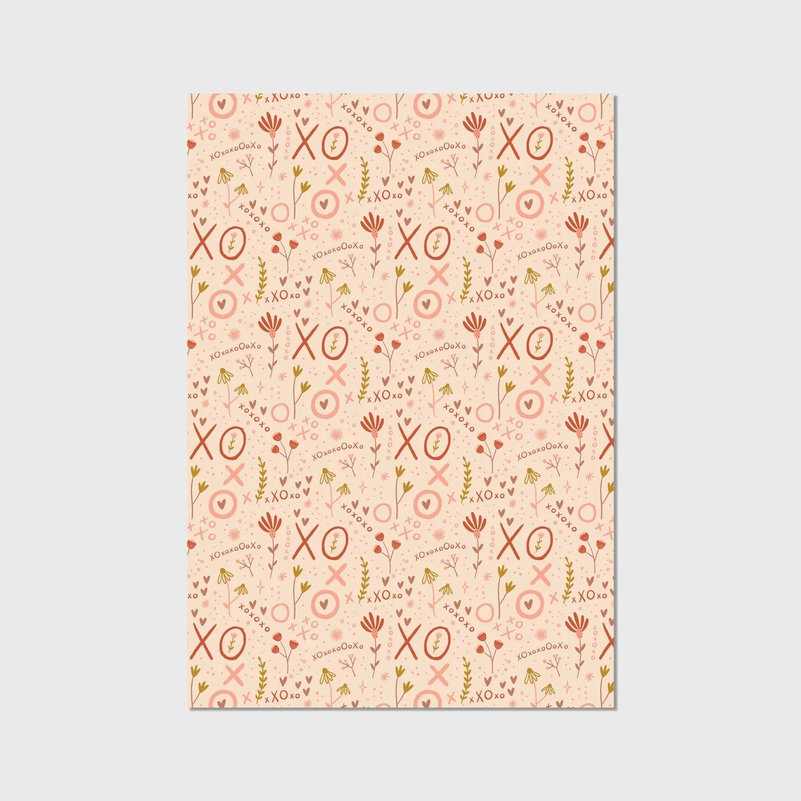 Valentines Day Gift Wrap Sheets (Roll of 3)