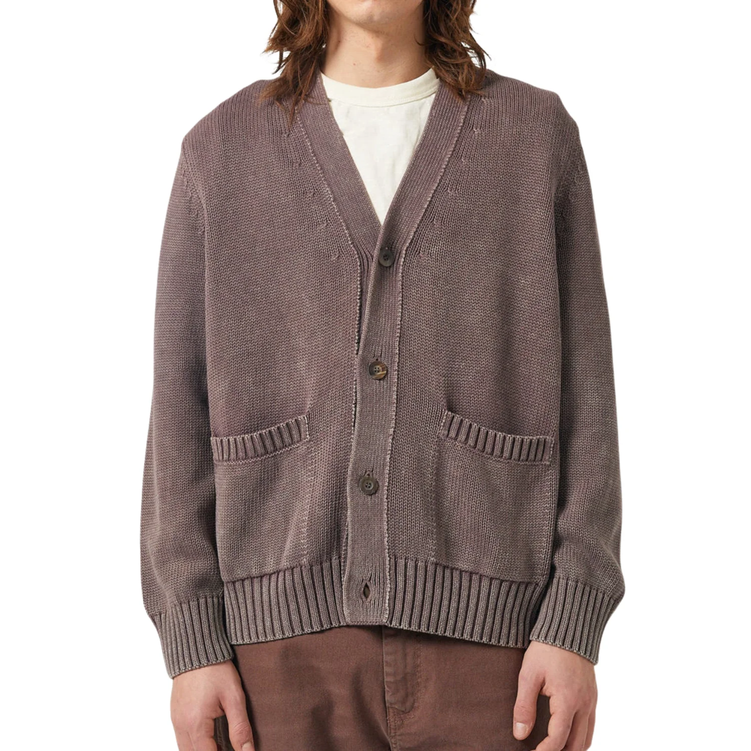Acid Wash Cardigan (Purple) - Image 2