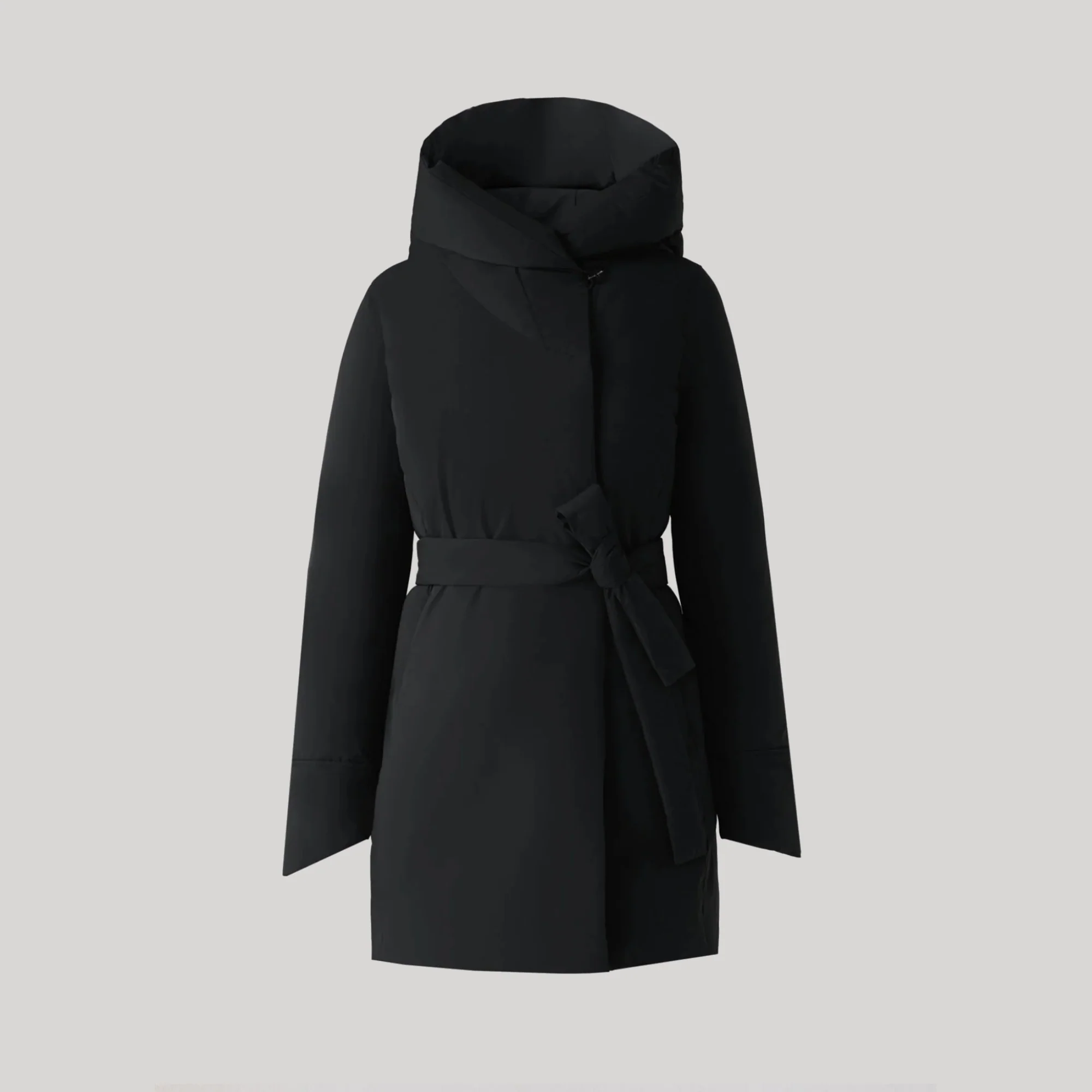 Adelaide Wrap Down Coat (Black) - Image 8