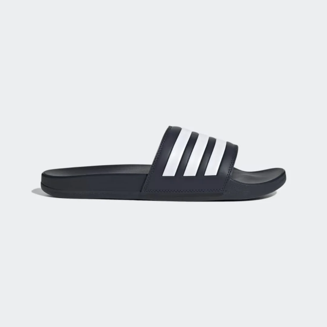 Adilette Comfort Slides (Legend Ink + Cloud White + Legend Ink)