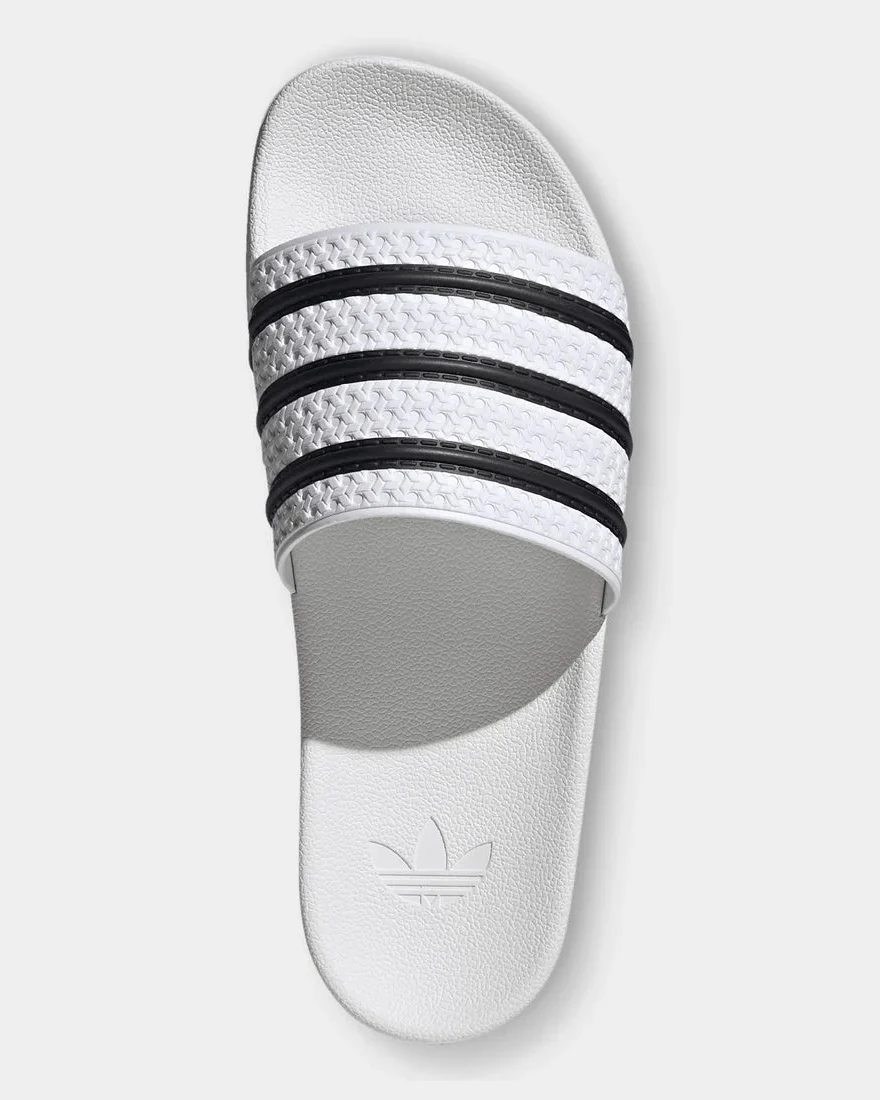 Adilette OG Comfort Slides (White + Black) - Image 2