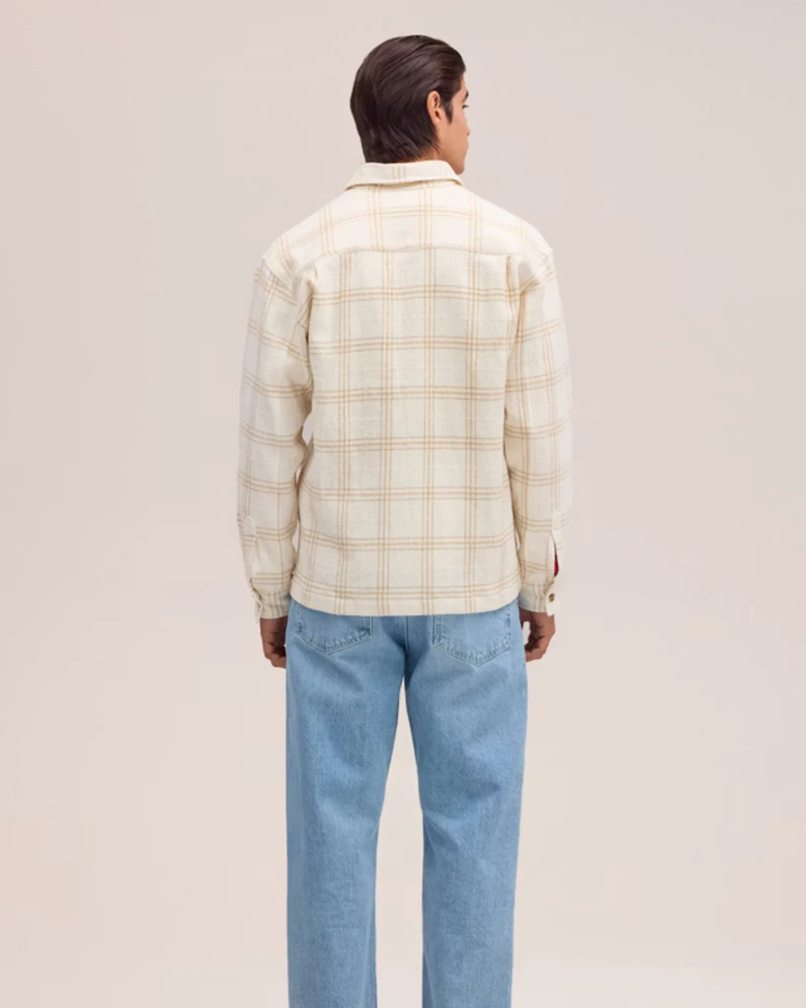 Adwin 50059 Workwear-Inspired Relaxed Fit Overshirt (Ivory) - Image 3