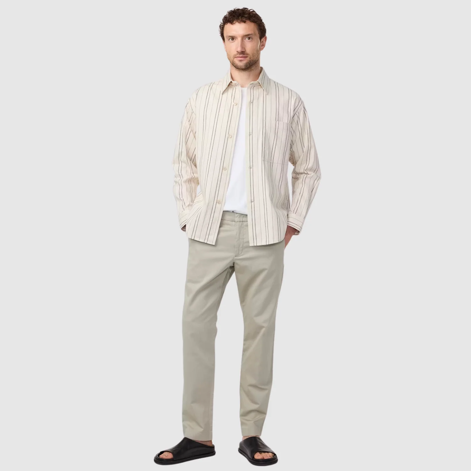 Adwin 5393 Linen Blend Shirt (Various Stripe) - Image 2