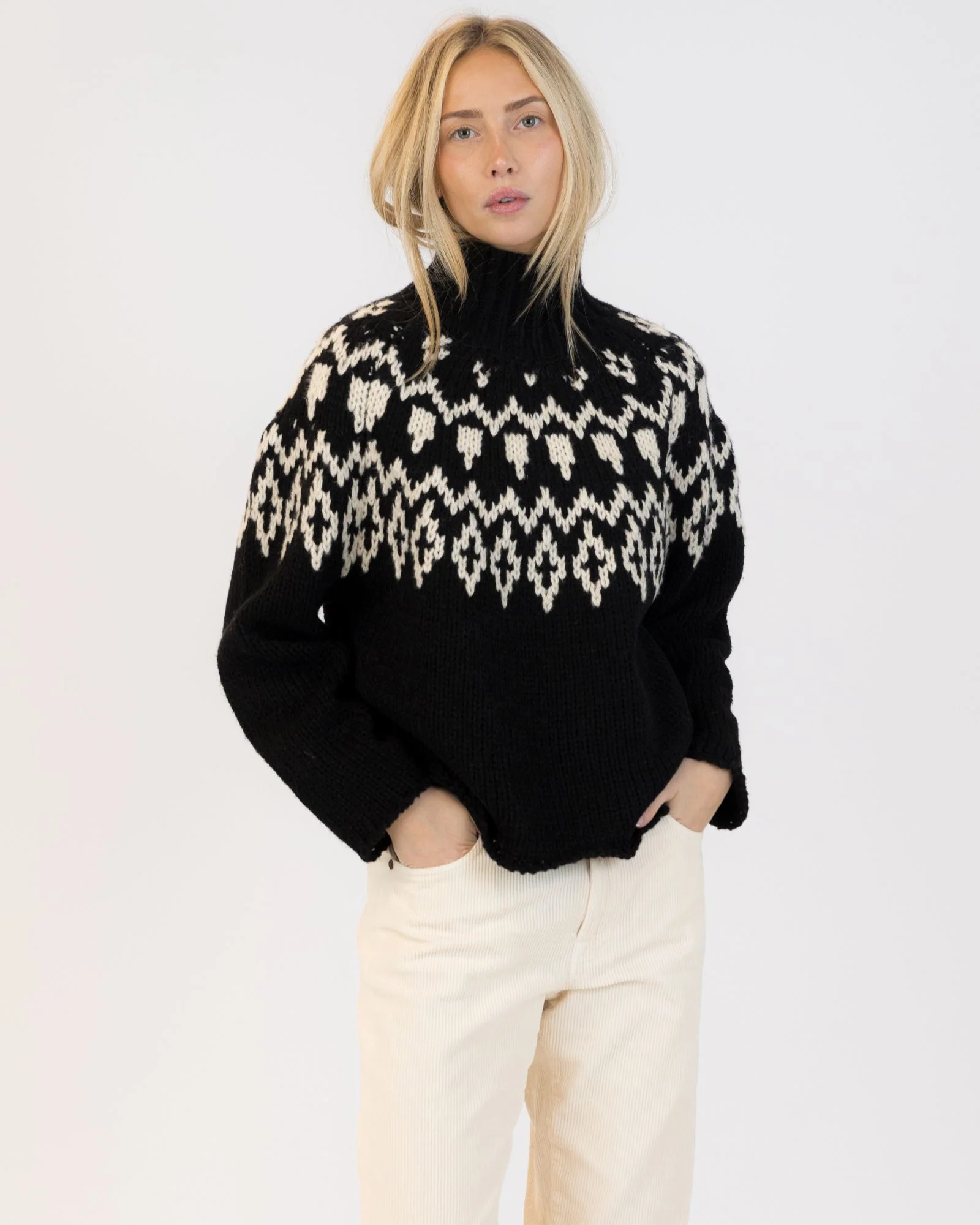 Aggie Crewneck Pullover (Black + White) - Image 3
