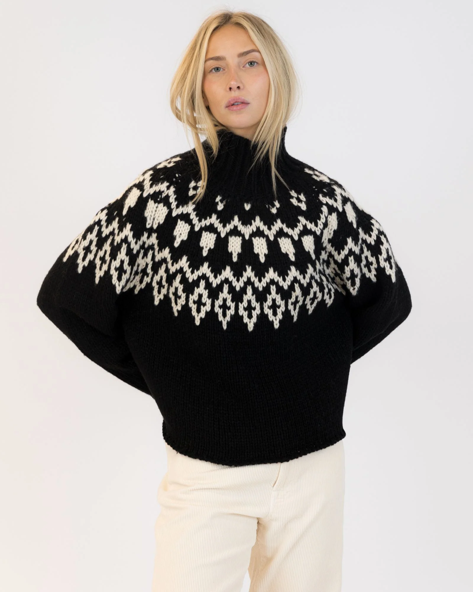 Aggie Crewneck Pullover (Black + White) - Image 4