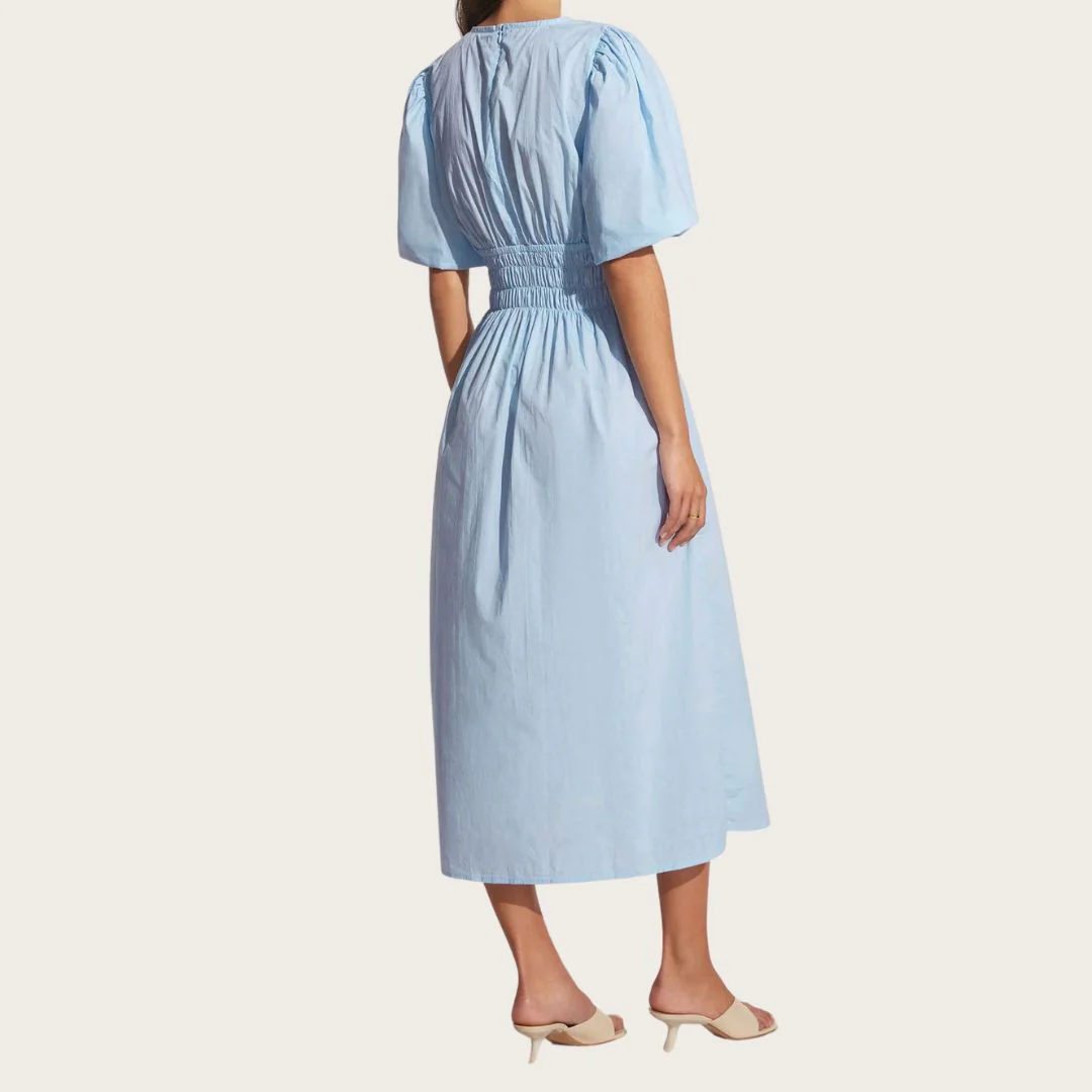 Agnata Midi Dress (Cornflower Blue) - Image 3