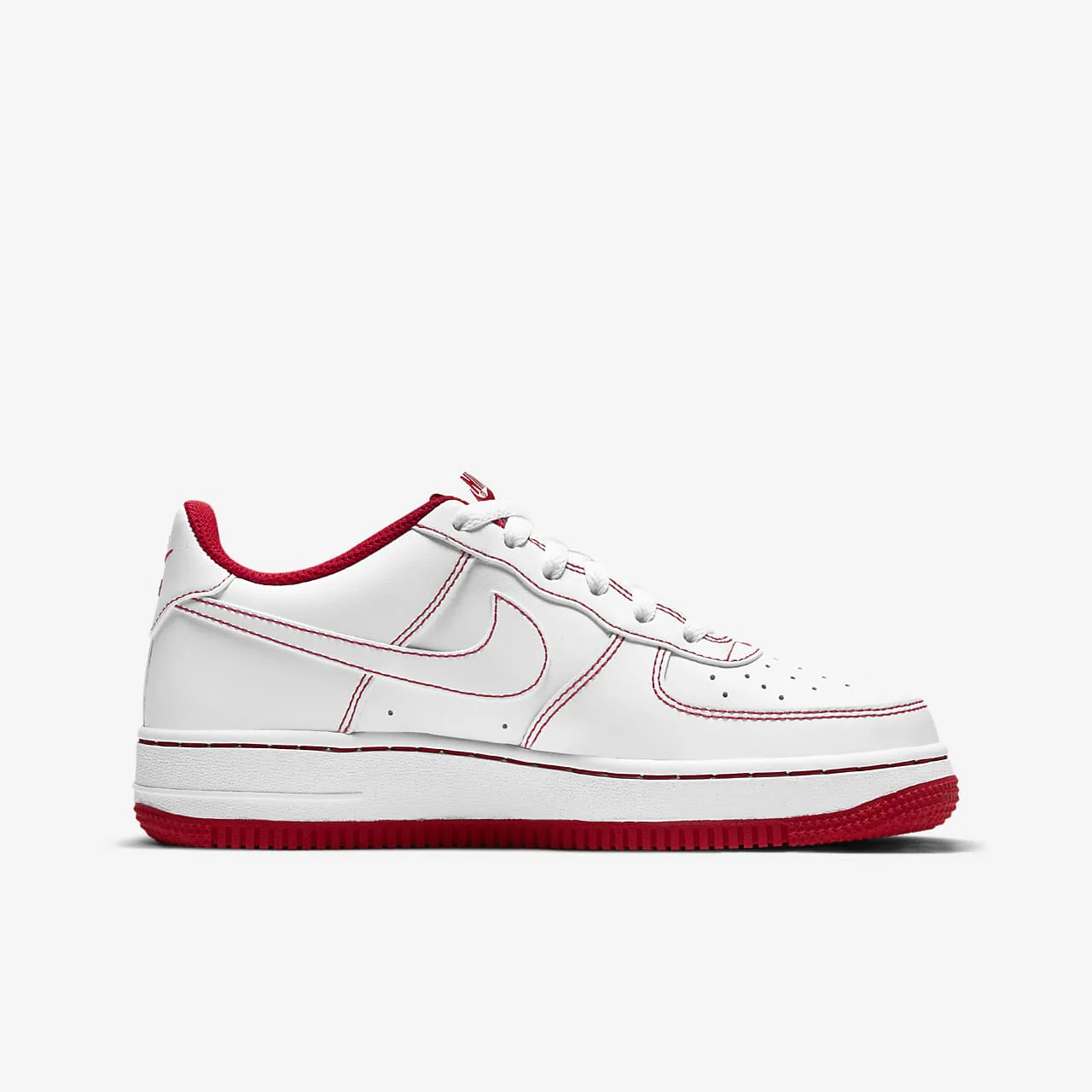 Air Force 1 GS (White + University Red) - Image 5