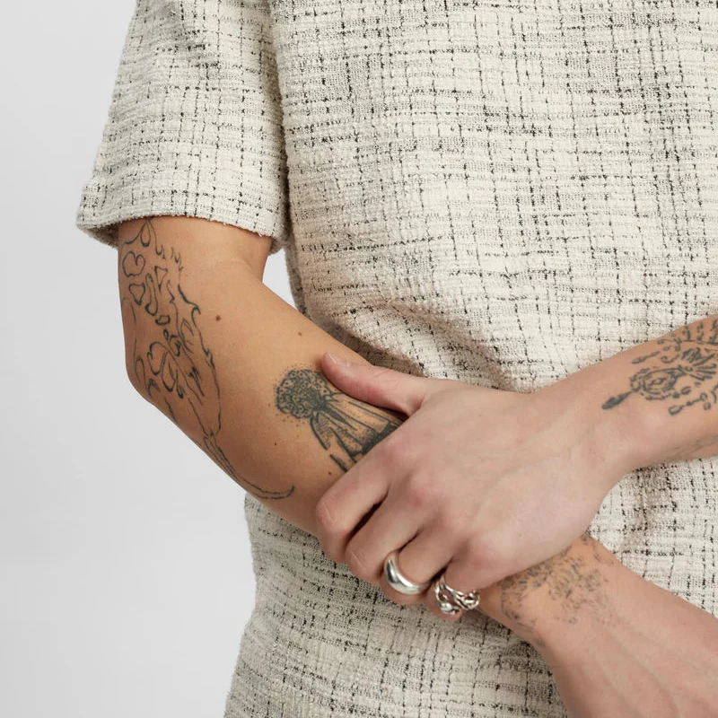 Akkikki Jacquard Tee (Tofu) - Image 2