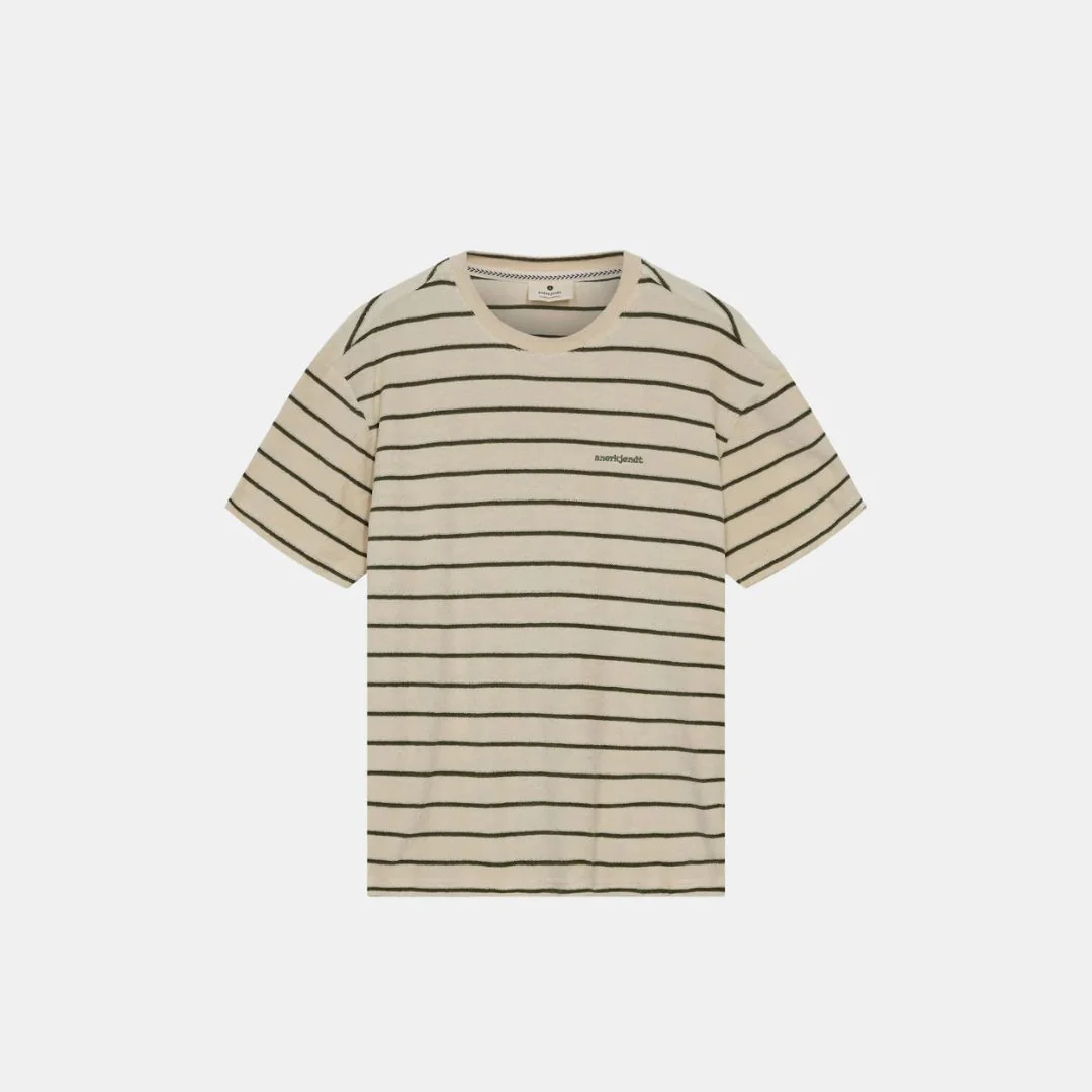 Akkikki S/S Frotte Stripe Tee (Olivine)