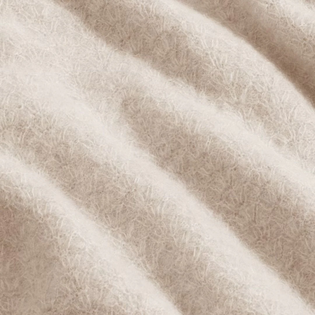 Alfie 6651 Alpaca Blend Polo (Greige) - Image 4