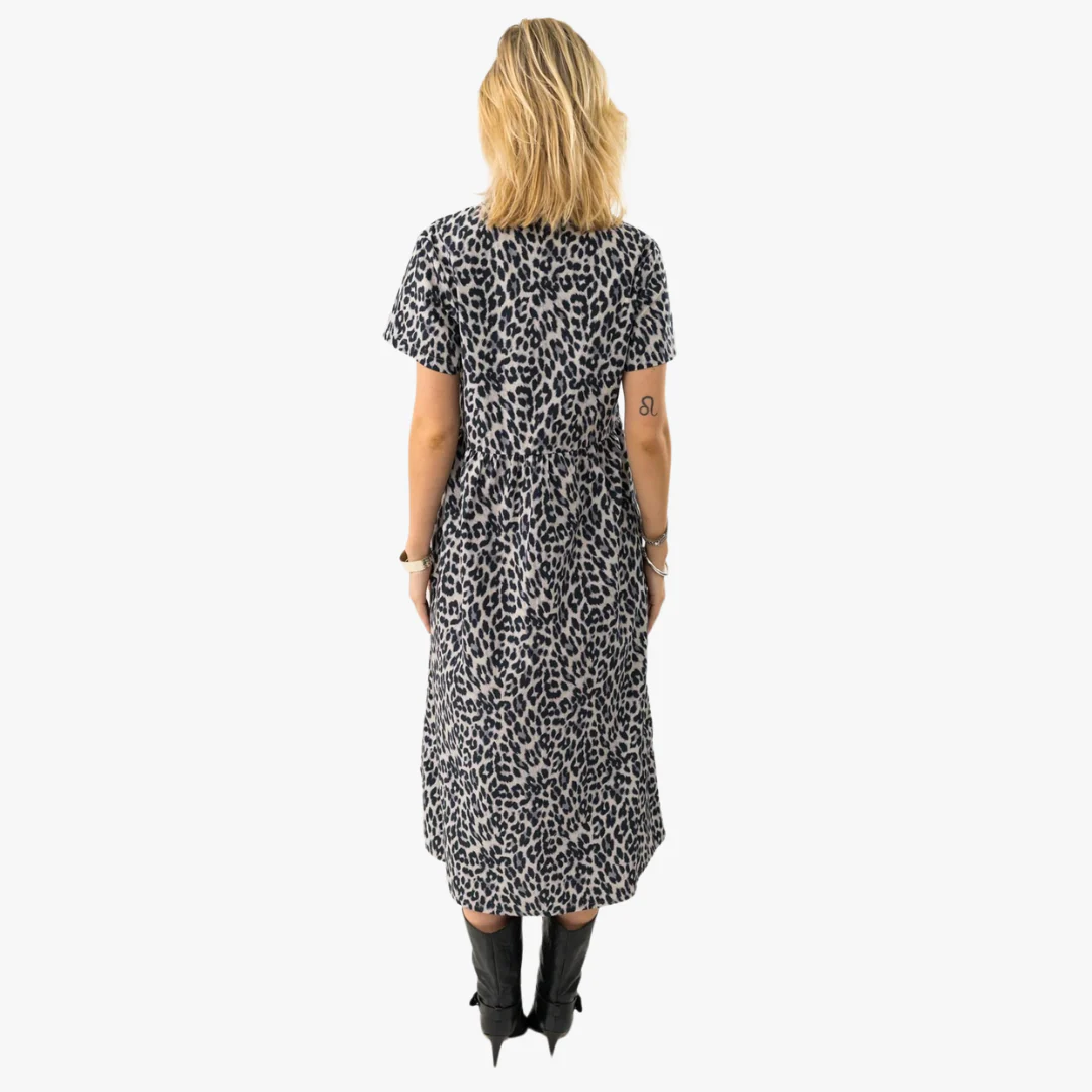 Aliya LL Maxi Dress SS (Leopard Print) - Image 3