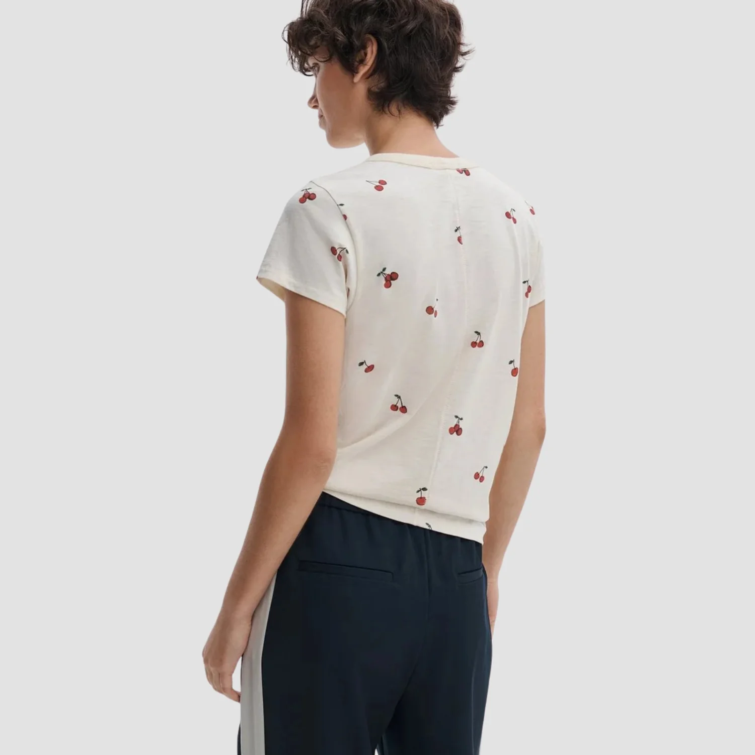 All Over Cherry Tee (White + Multi) - Image 3
