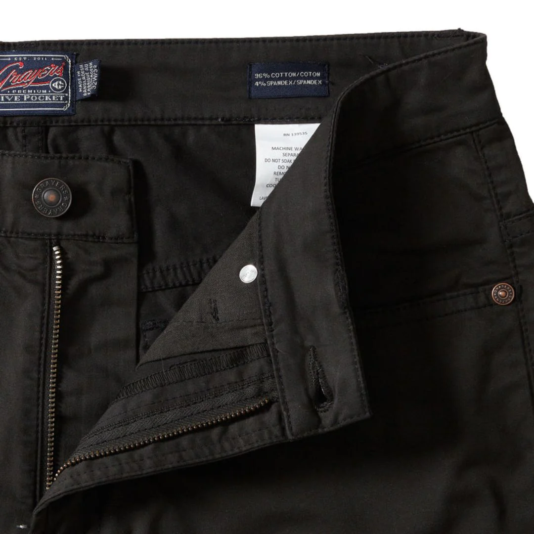Alternative Stretch Slim Fit 5 Pocket Pant (Washed Black) - Image 4