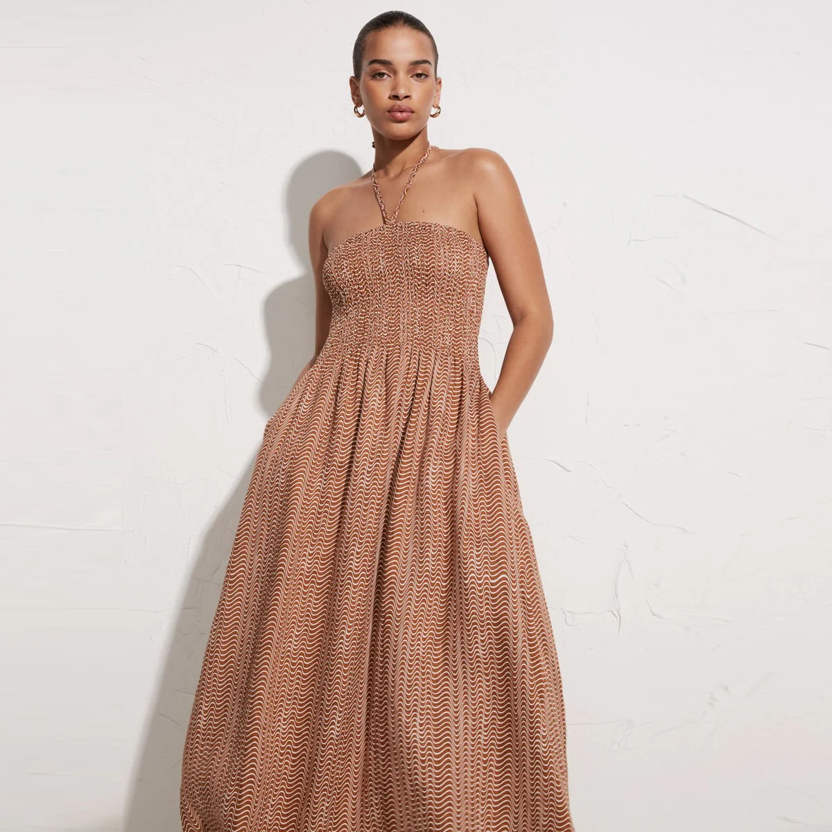 Alyvia Midi Dress (Vadella Chocolate) - Image 3