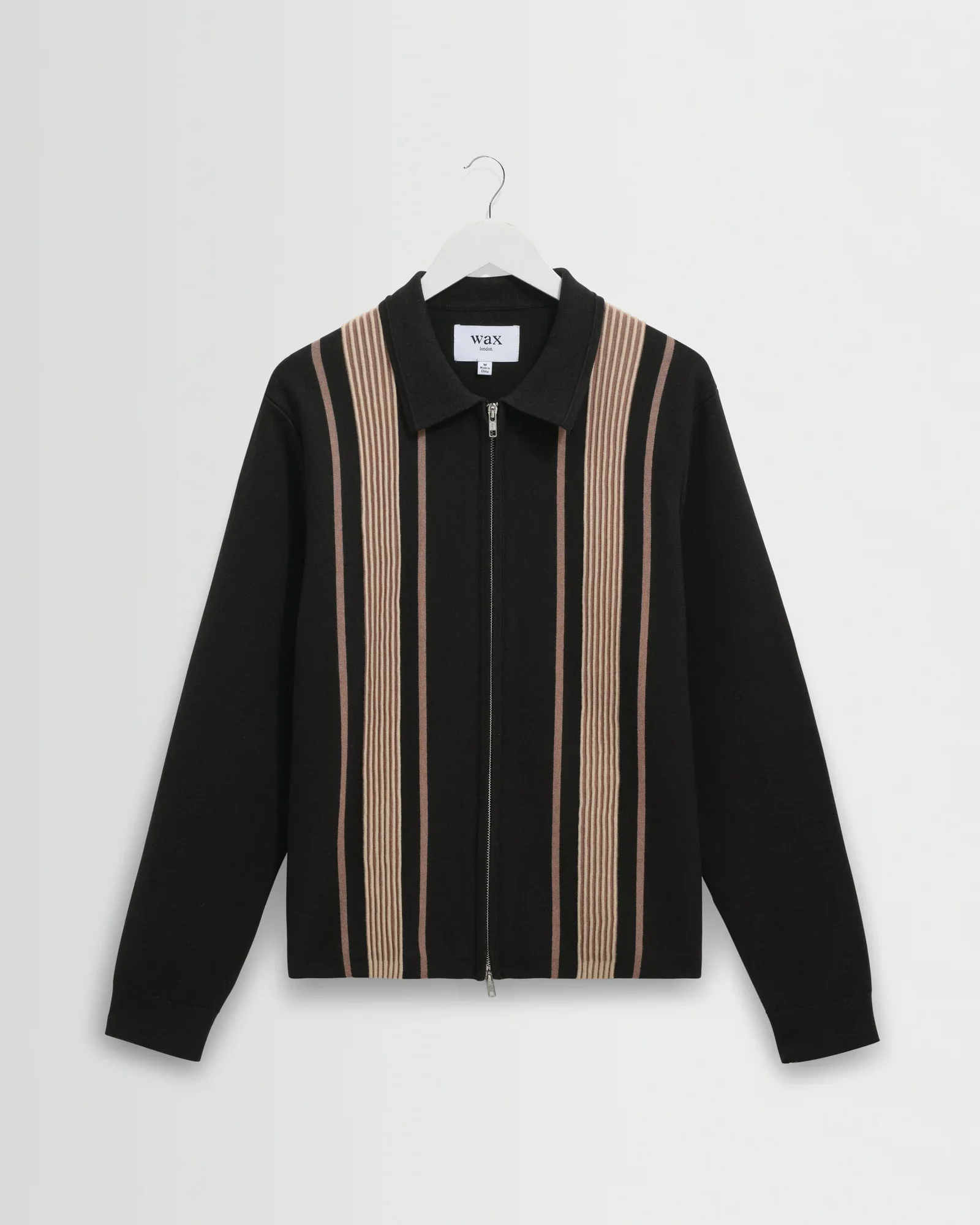 Amble Polo Milano Stripe Stitch (Black) - Image 2
