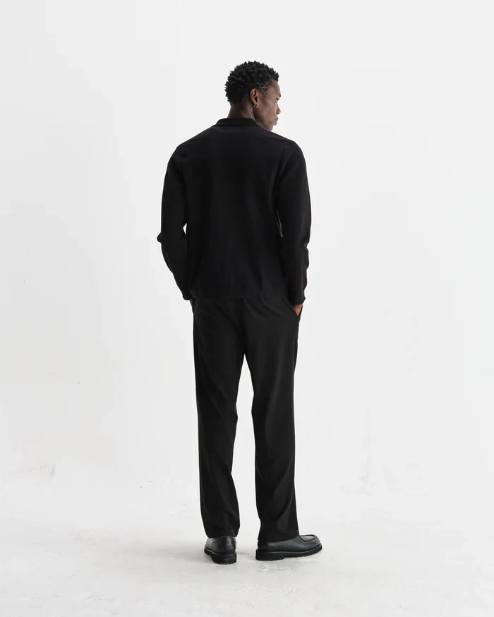 Amble Polo Milano Stripe Stitch (Black) - Image 5