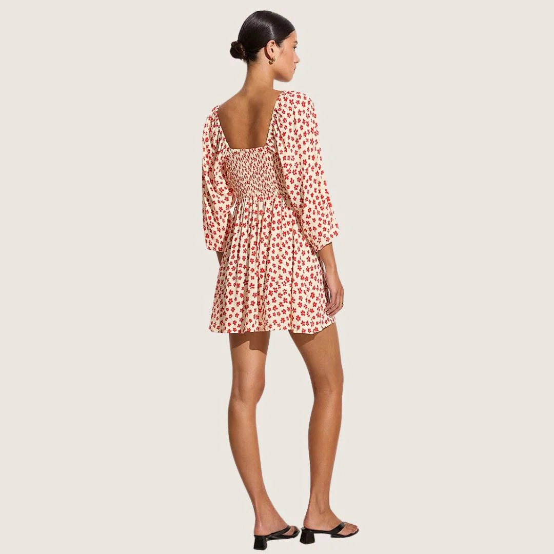 Amias Mini Dress (Gita Floral Red) - Image 4