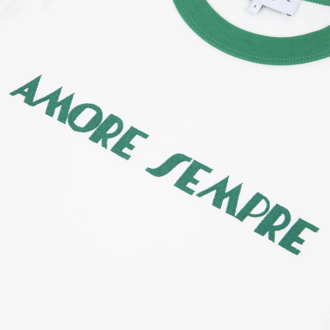 "Amore" Montherlant T-Shirt (Off White Aras Green) - Image 2