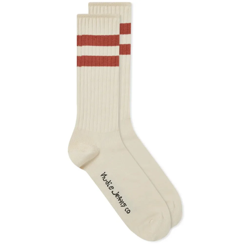 Amundsson Sport Socks (Off White + Red)