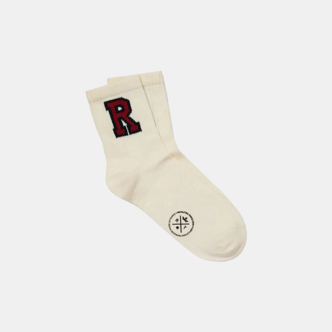 Amy Letter Socks (Ivoire)