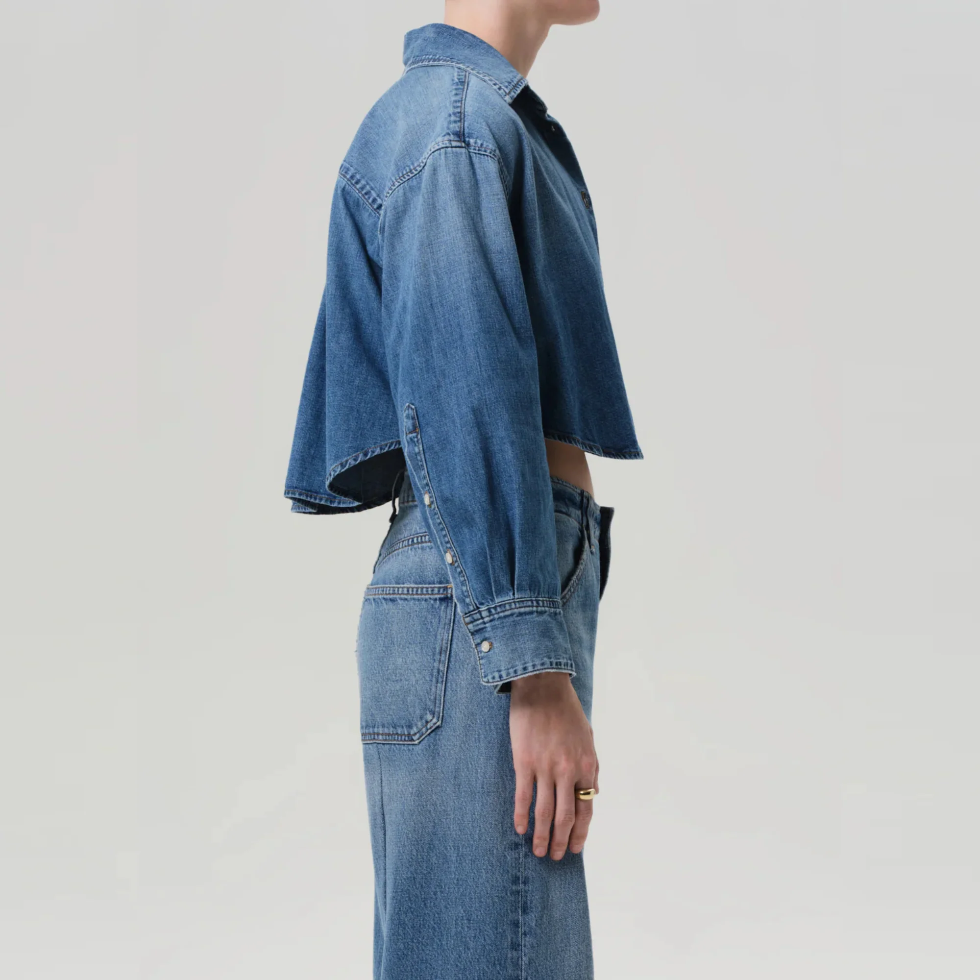 Ana Cropped Shirt (Somerset) - Image 3