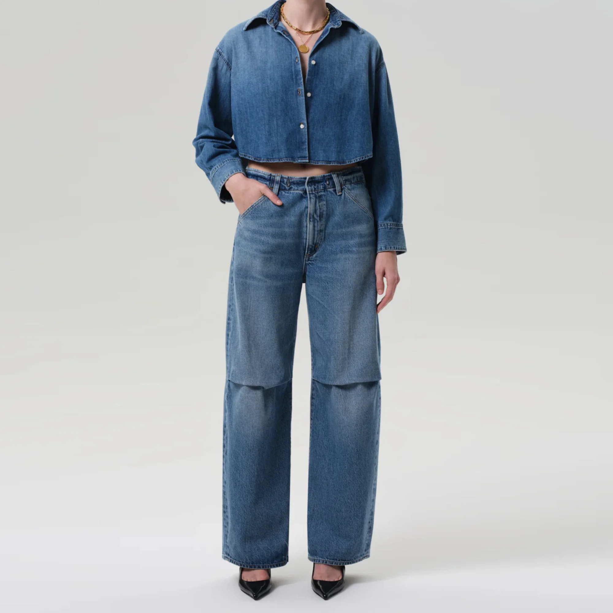 Ana Cropped Shirt (Somerset) - Image 4