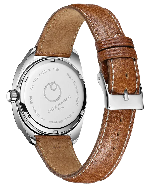 Apollo Watch Automatic (Khaki Sand + Leather Brown) - Image 2