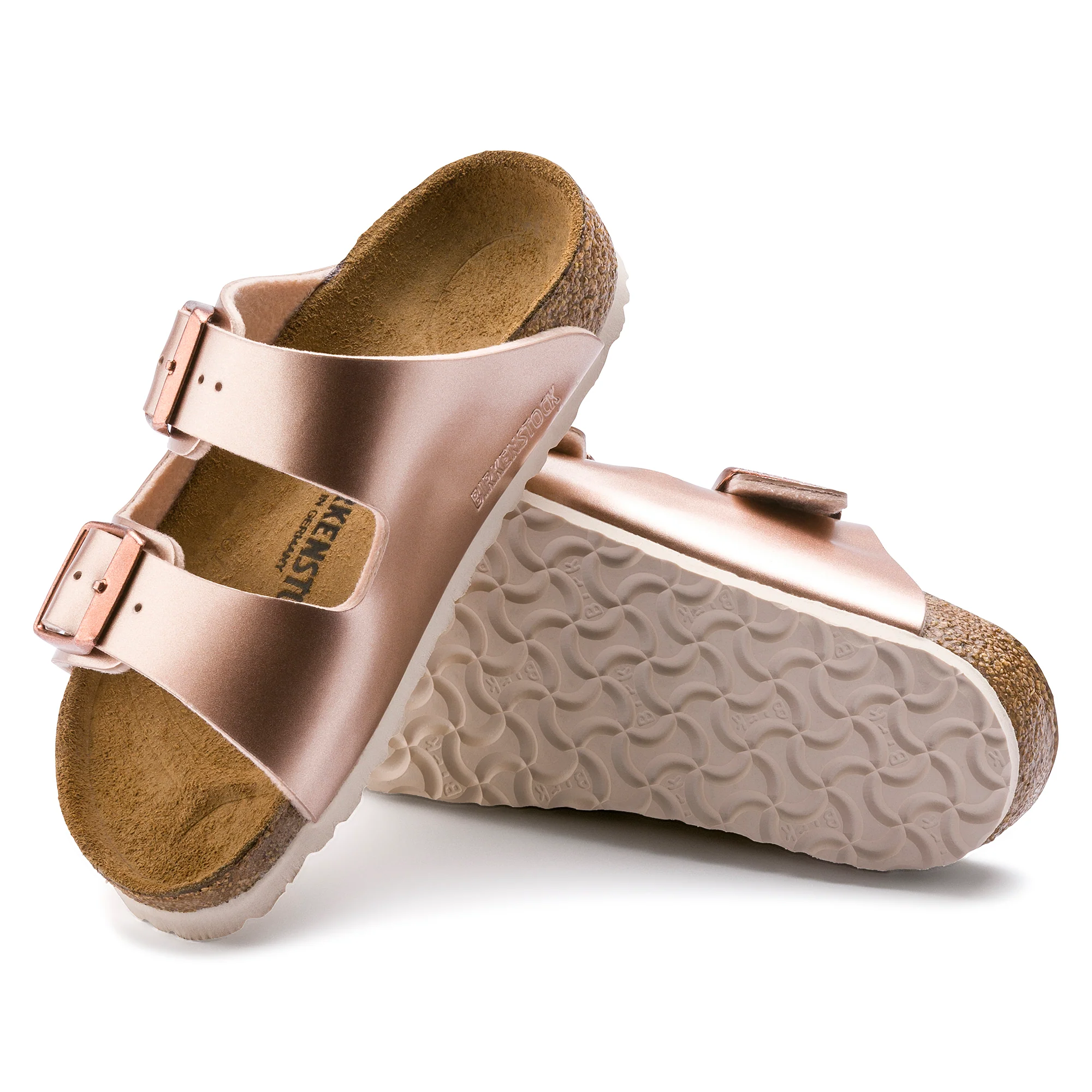 Arizona Birko-Flor Kids Sandal (Electric Metallic Copper) - Image 2