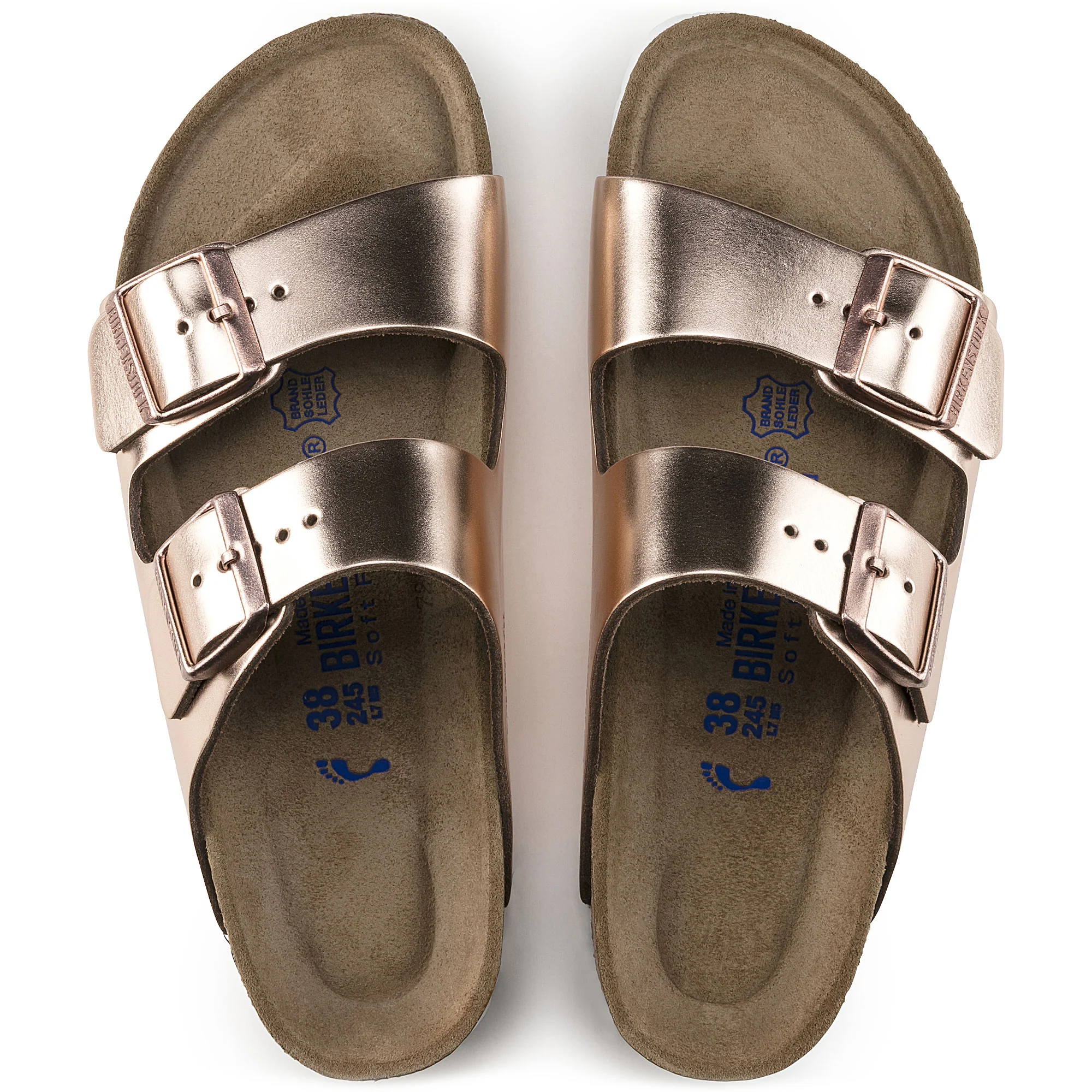 Arizona Soft Footbed Sandal Narrow (Metallic Copper) - Image 3