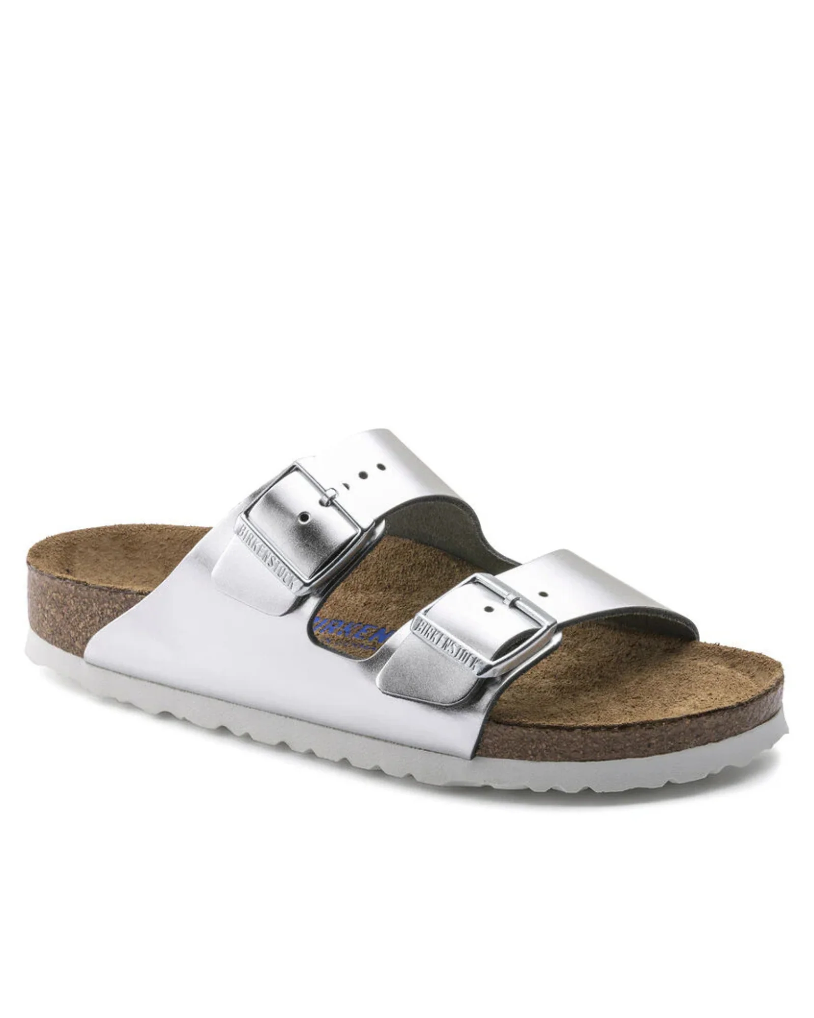 Arizona Soft Footbed Sandal Narrow (Metallic Silver)