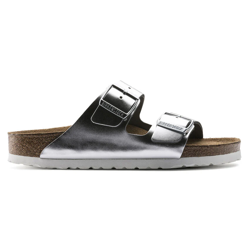 Arizona Soft Footbed Sandal Narrow (Metallic Silver) - Image 4