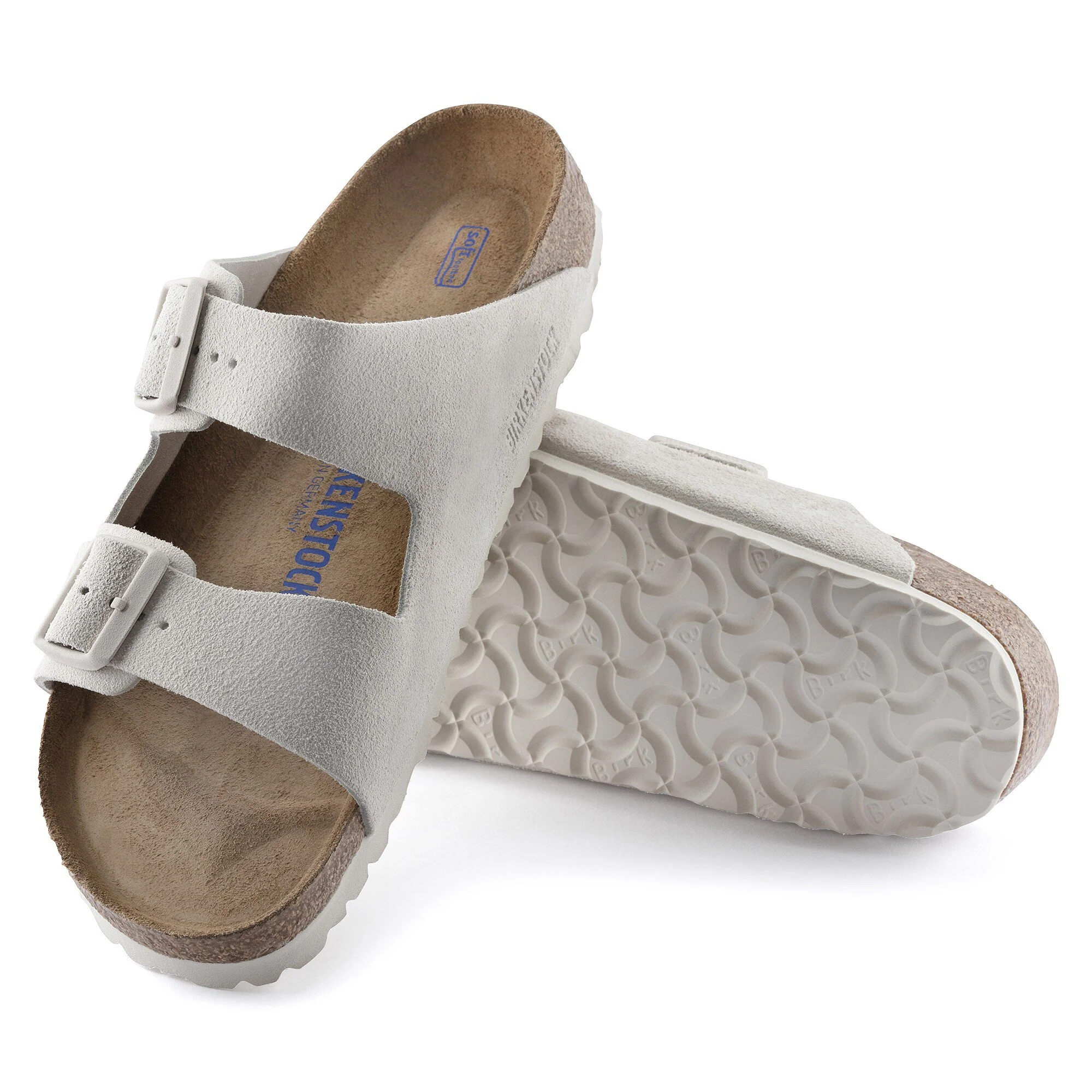 Arizona Soft Footbed Suede Sandal Narrow (Antique White) - Image 2