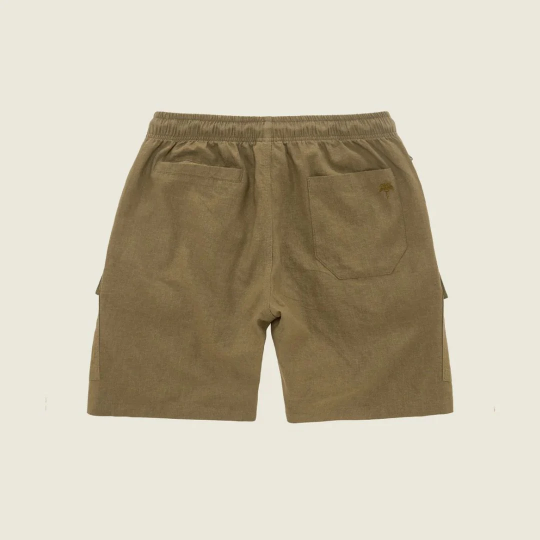 Cargo Linen Shorts (Army) - Image 2