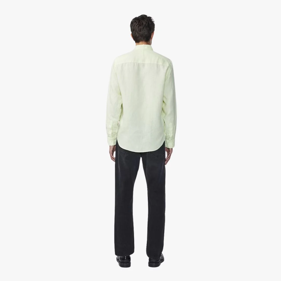 Arne 5706 Linen Shirt (Lime Green) - Image 3