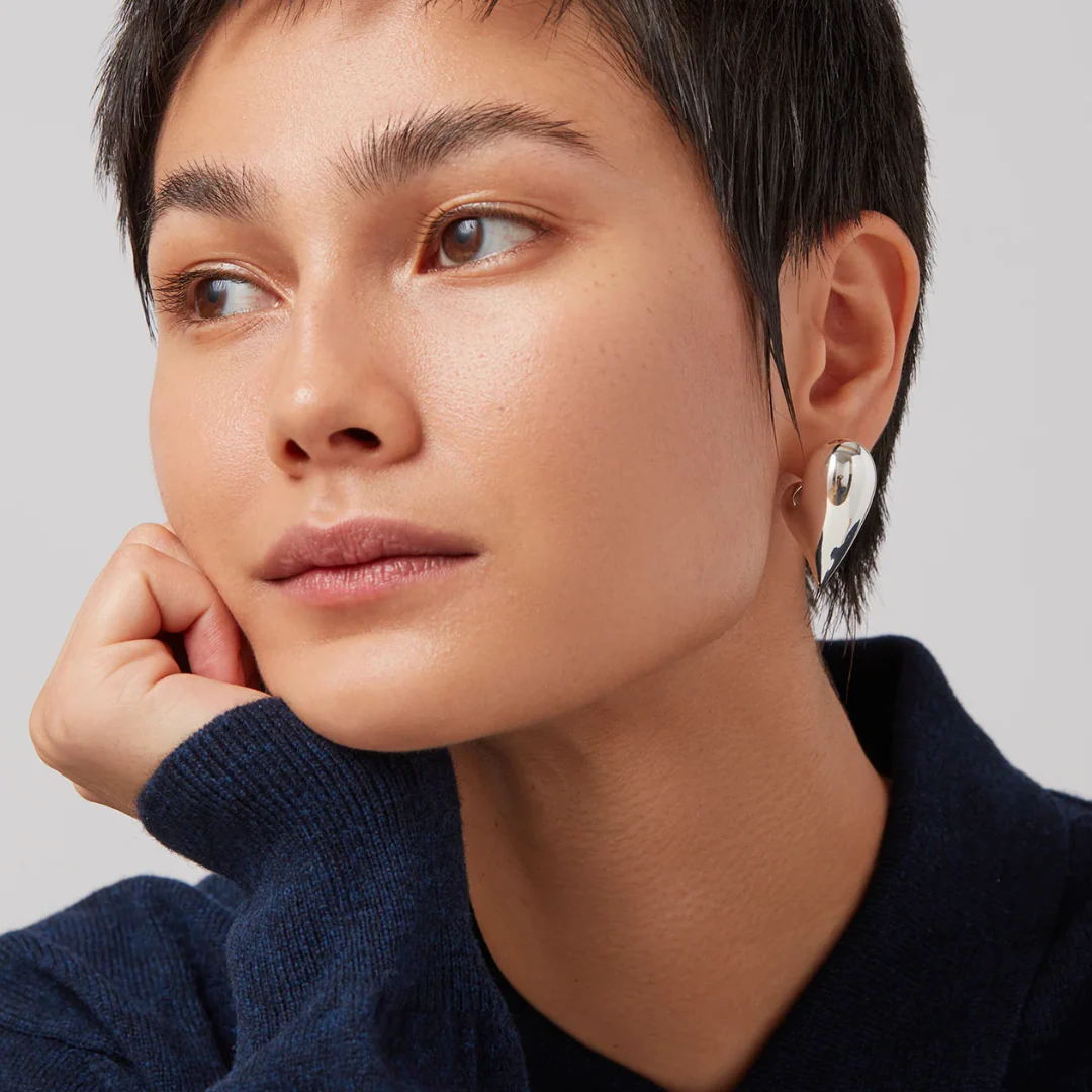 Art Heart Puff Earrings - Image 4